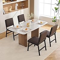 Vista 12 de Juego de Sillas de Comedor Modernas, Sillas Ergonómicas de Tela Transpirable y Marco de Metal con Asiento Suave Acolchado y Robusto, para Cocina