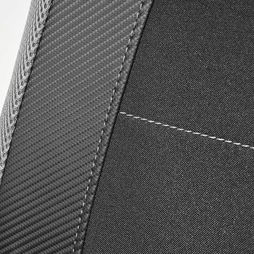 Miniatura 7 de Flying Banner Fundas de asiento de automóvil de fibra de carbono de calidad, tela de malla de aire, deportiva, respaldo bajo, respaldo alto,