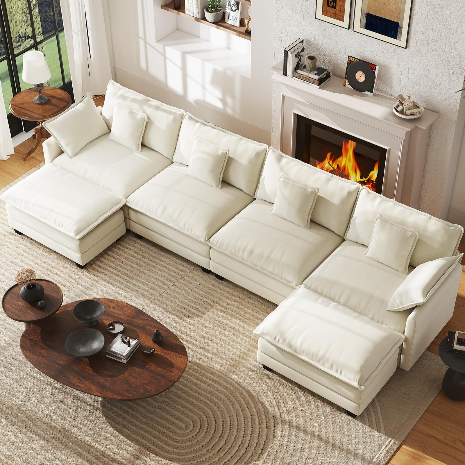 WorthFurni 146 Oversized Modular Sectional Sofa