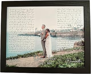 Framed Custom Wedding Vows – Personalized 11x14 Print with Names & Date ...