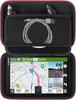 8 Inch GPS Case for Garmin DriveSmart 86, Garmin dezl OTR800 / OTR810, Garmin RV 890/895 GPS Truck Navigator System, Hard Travel Case with Mesh Bag for Vehicle Power Cable USB Cable, Black