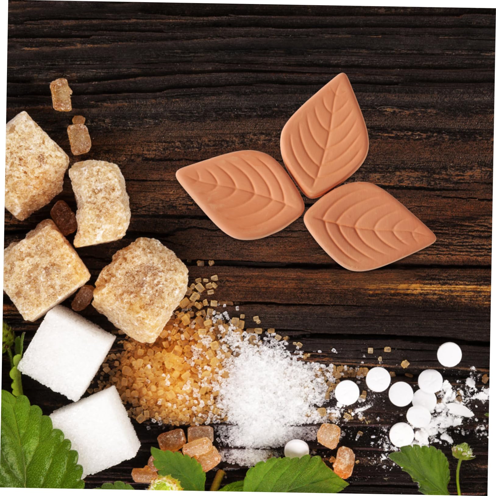 6 Pack Terracotta Leaf Sugar Savers & Softeners – Reusable Brown Sugar Keepers