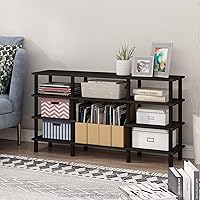 Vista 97 de Furinno Econ - Centro de entretenimiento con soporte para TV, color espresso