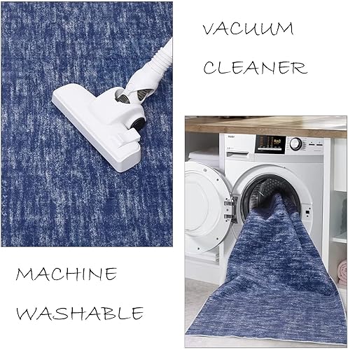 Miniatura 5 de COZYLOOM Tapete moderno y pequeño de 2 x 3 pulgadas, tapete para puerta delantera, abstracto, envejecido, antideslizante, tapete de cocina,