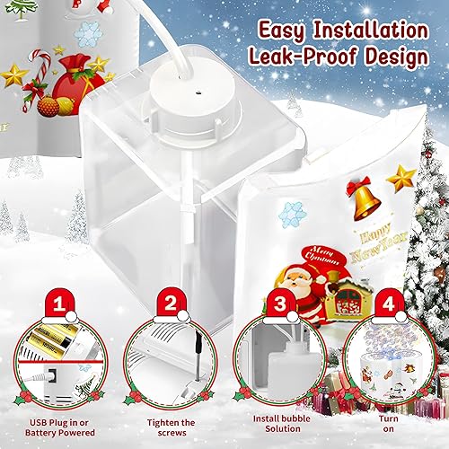 Miniatura 6 de Máquina de burbujas de fuegos artificiales de juguete para niños, máquina automática de burbujas con luces y música, máquina de burbujas eléctrica