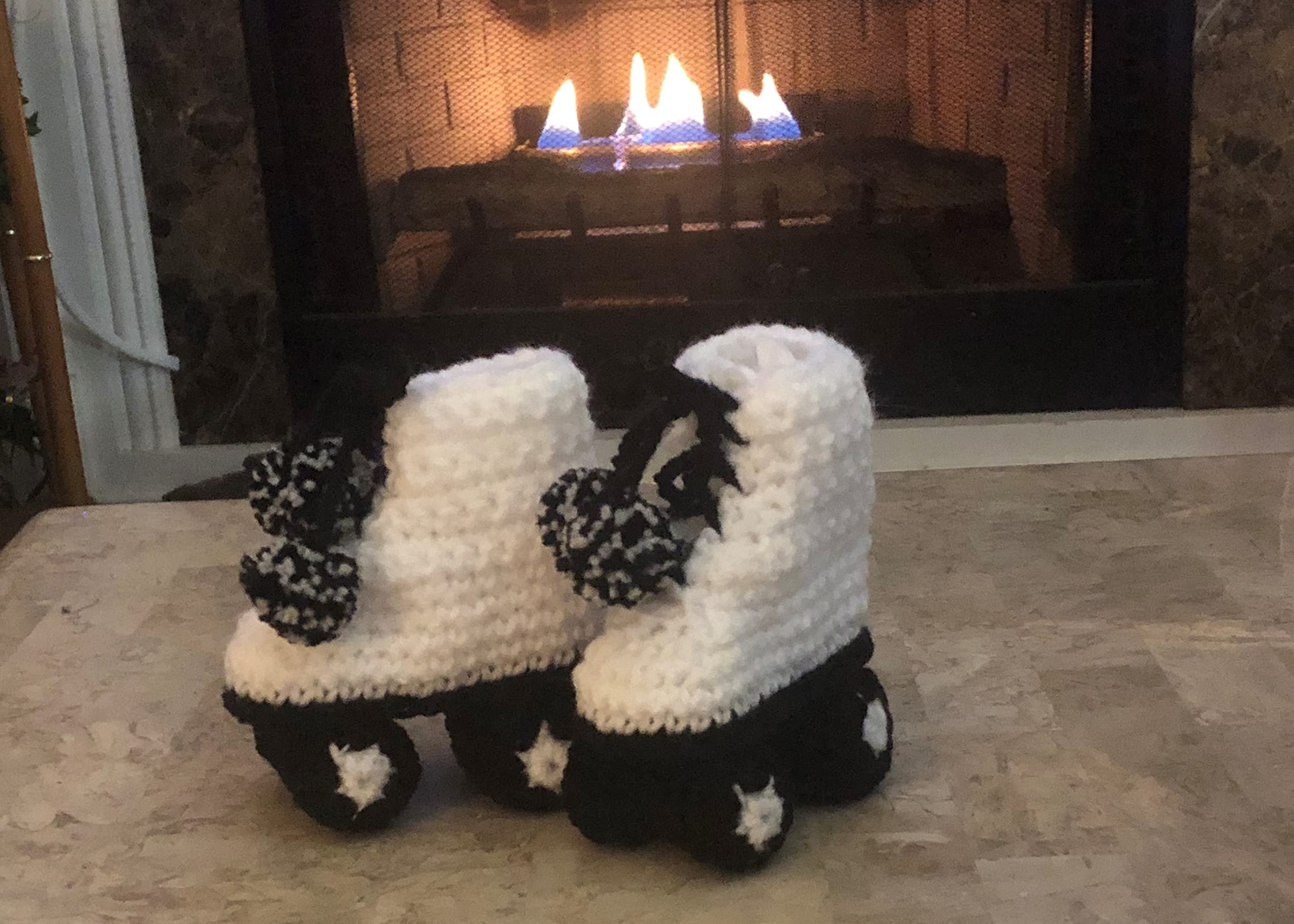 Tuxedo Roller Skate Baby Booties