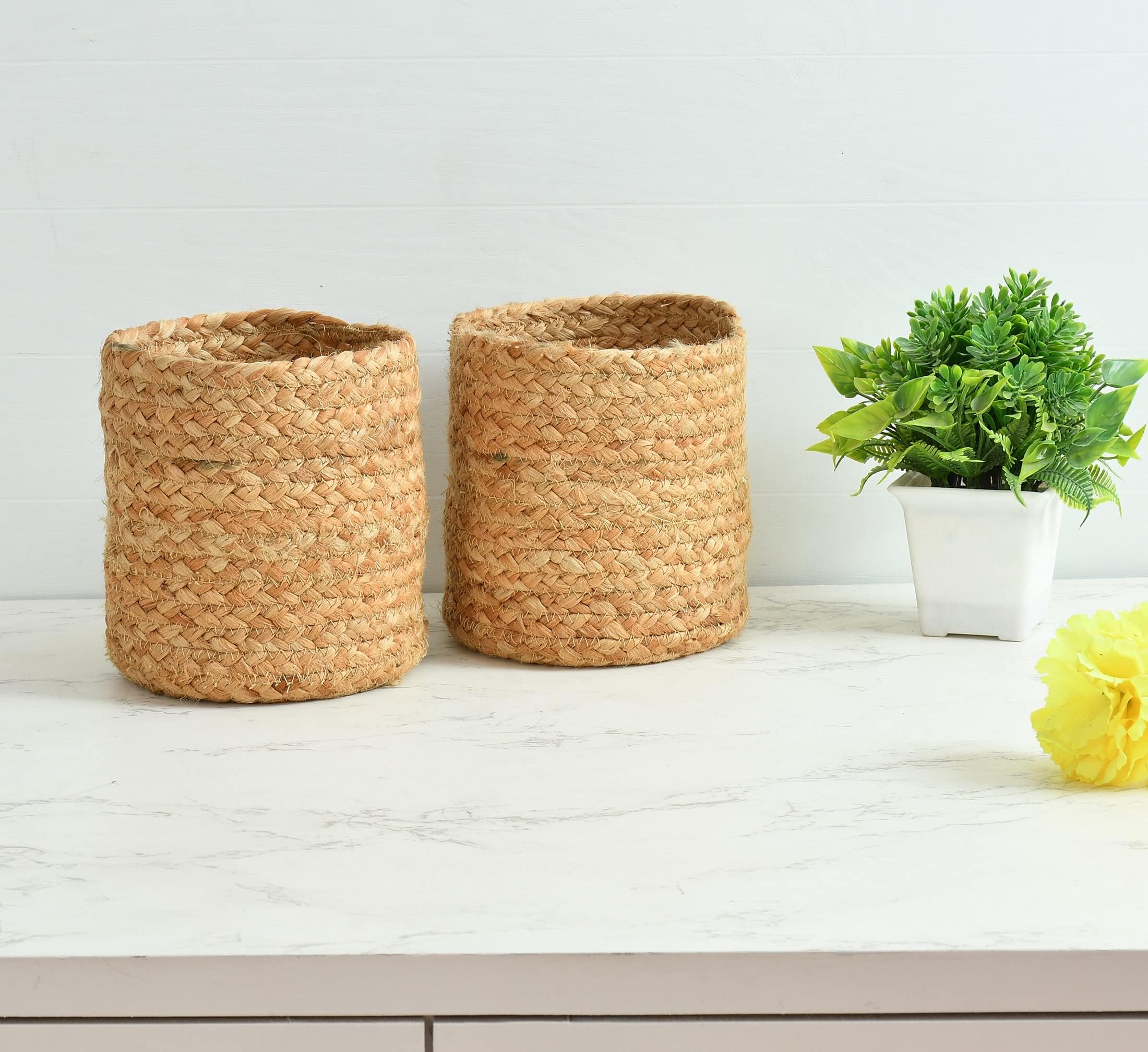 Mini Rope Jute Basket 100 Natural Jute Baskets Jute Planter Basket