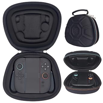 sisma Protective Case Compatible with Nintendo Joy-Con 2 & Grip, Hard Shell Original Switch 2 Controllers Protection Joycon2 Holder Portable Travel Carrying Pouch -Black