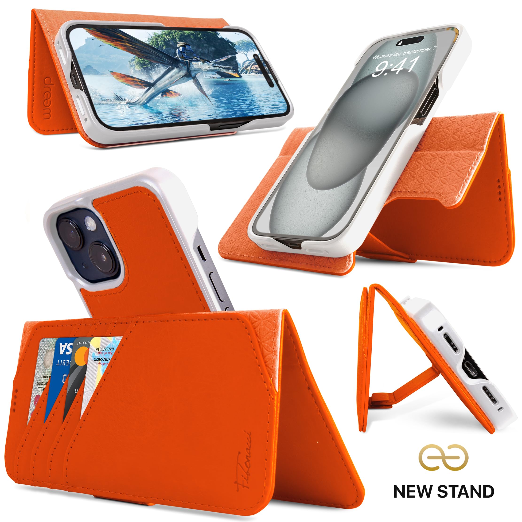 Amazon.co.jp: Dreem iphone 15 plus ケースウォレット、画期的な