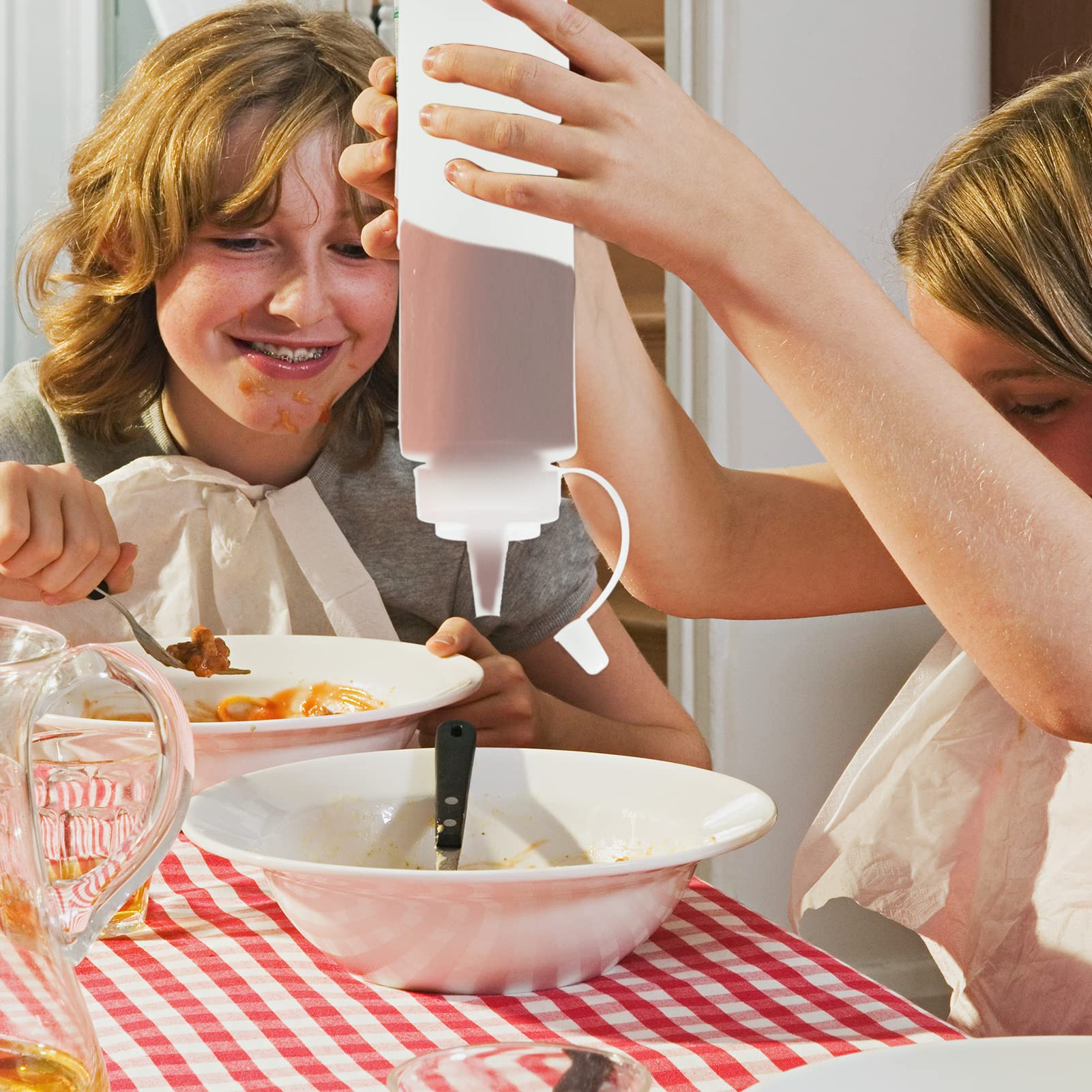 2 Bottiglie Squeeze Da 250ml Per Salse - Olio, Ketchup, Mayo, Trasparenti E Antiperdita - Foto 8