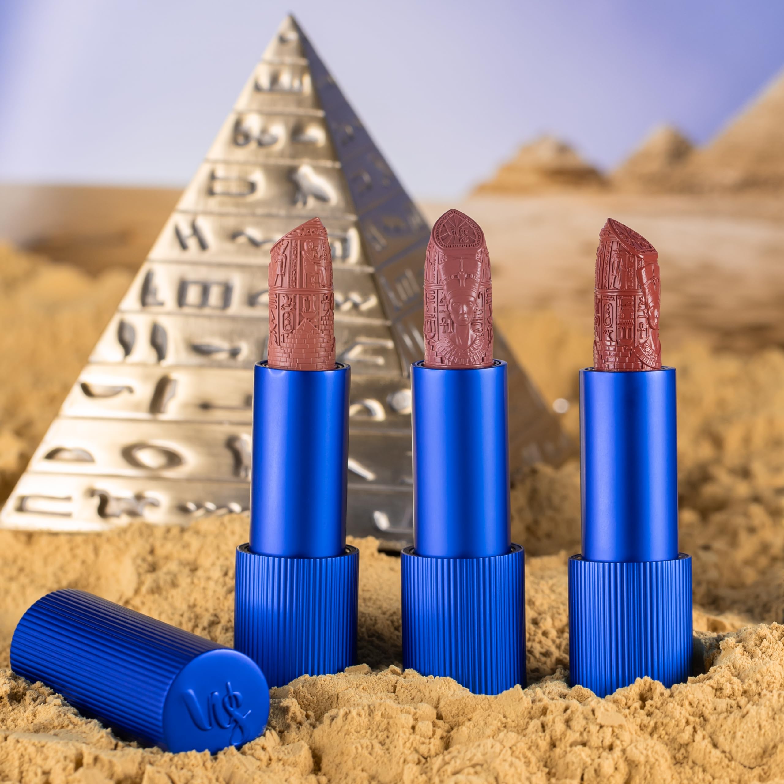 Whats Up Beauty - Egyptian Queen Lipsticks (3 Shades) Clean Cruelty Free Vegan Lip Makeup