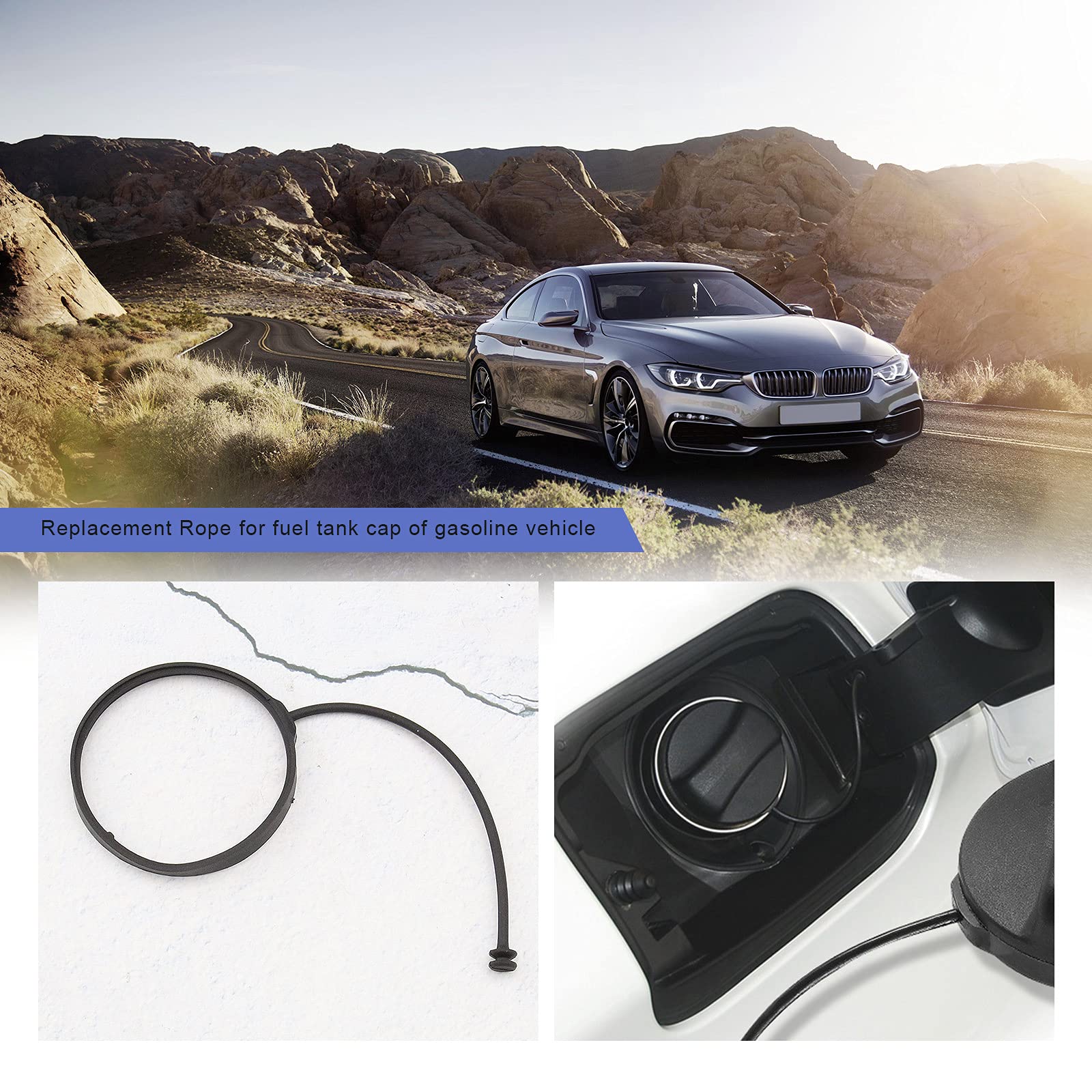 BMW Gas Cap Retainer Ring BMW Fuel Tank Cap Tether Wire - Replacement Gas  Cap Line 16117222391 BMW Gas Tank Cap Retainer Line 16117222391 Replacement  Part