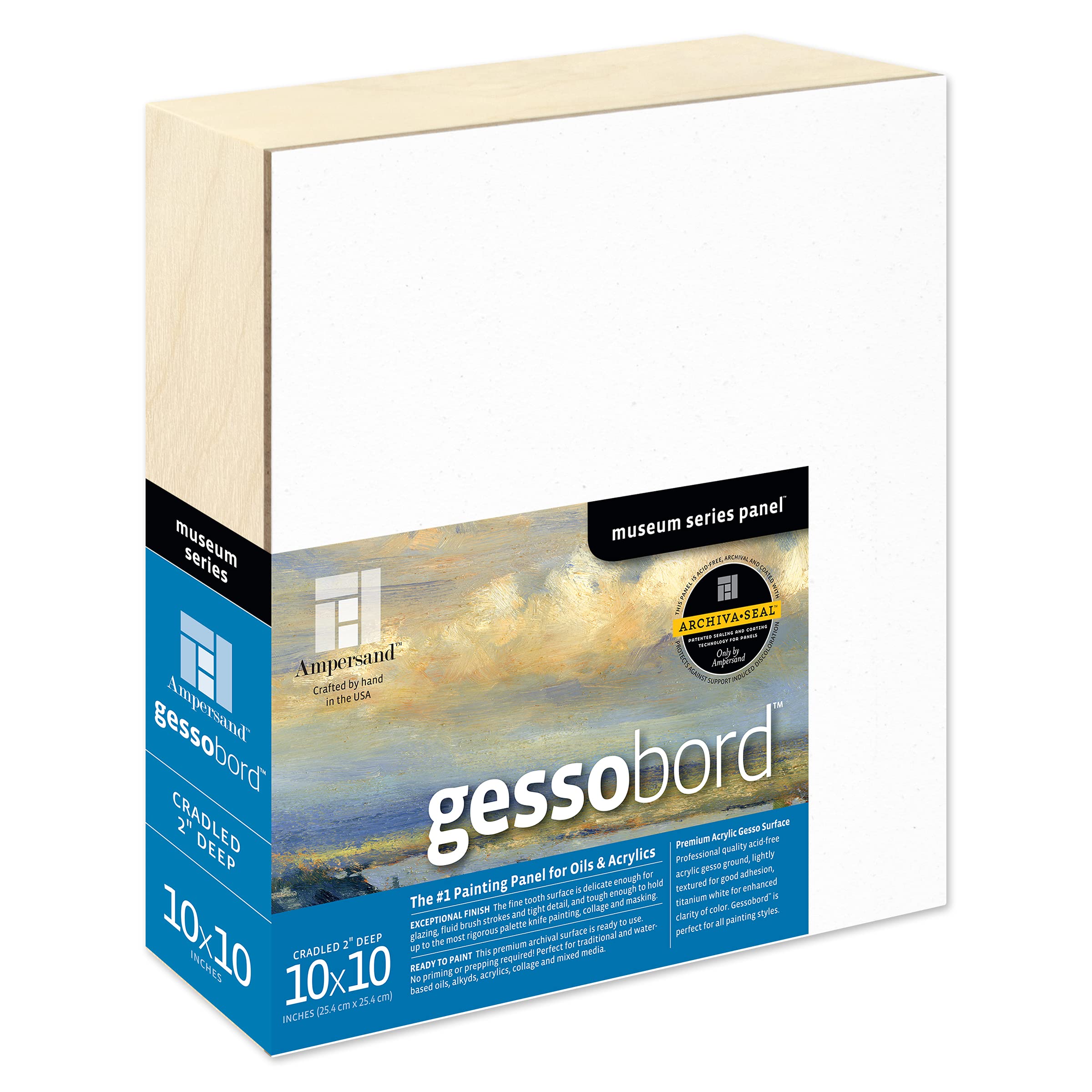 Buy Ampersand Art Supply Gesso Wood Painting Panel Museum Series