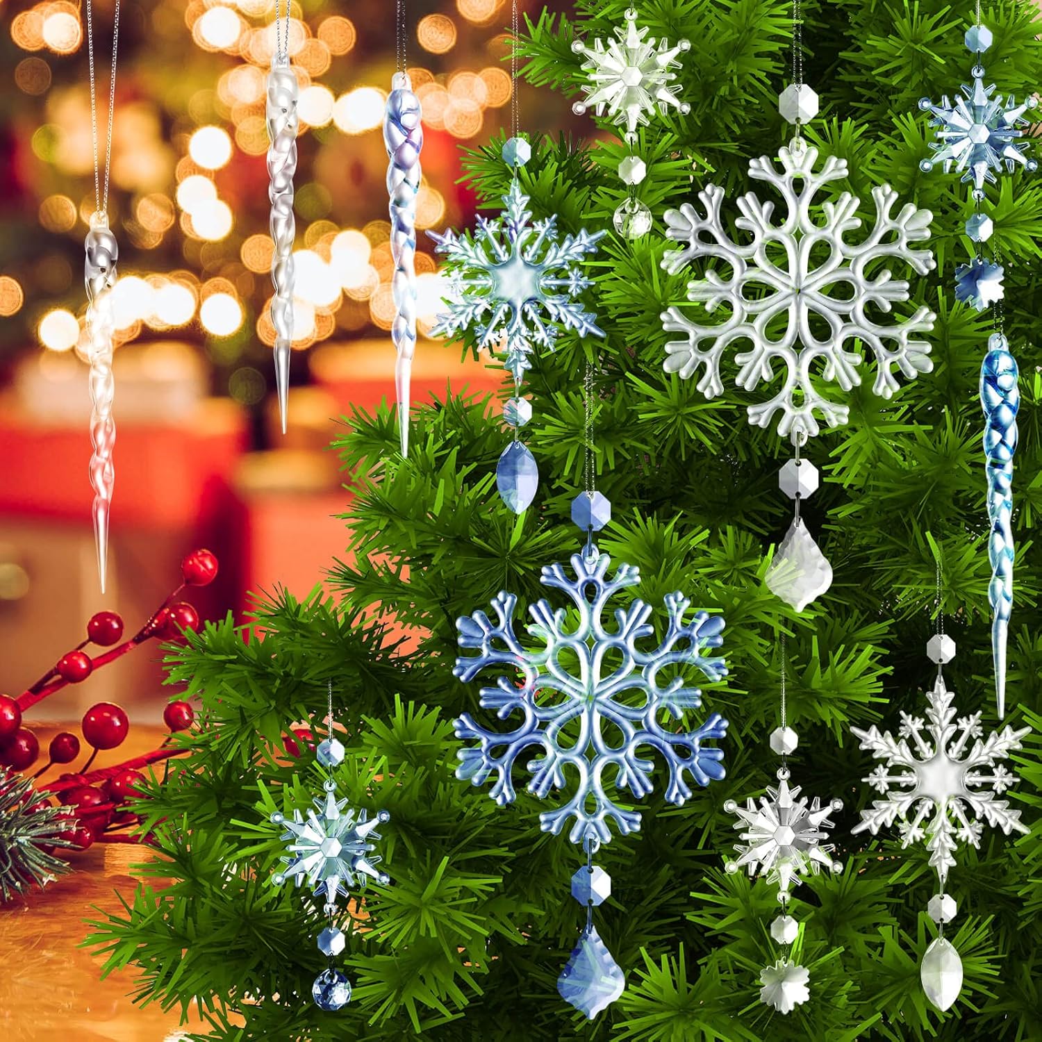 Winter Crystal Snowflake Decorations Acrylic Snowflake