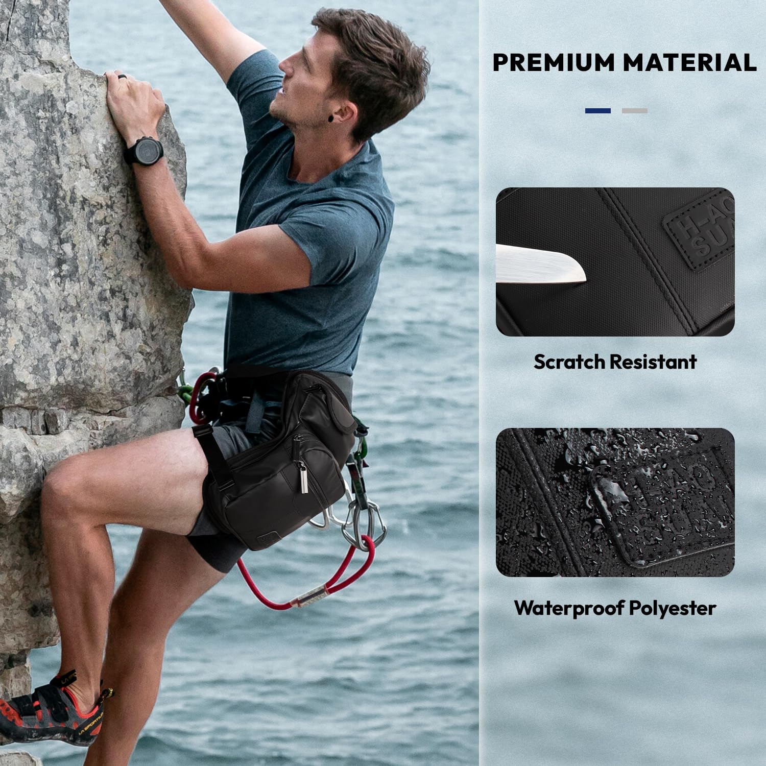 WOSAWE Drop Leg Bag Motorcycle Tactical Hiking Thigh Bag Fanny - Foto 3