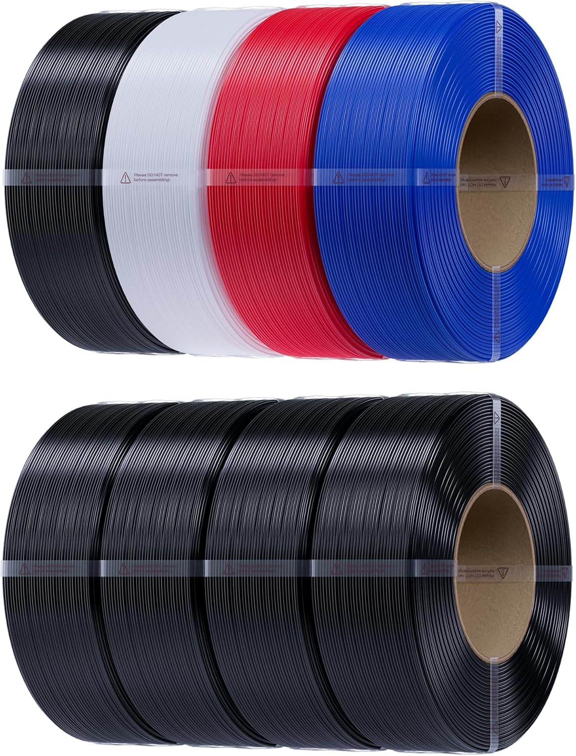 Creality PETG Filament Refill 1.75mm Bundle (Black*4) & (Black & White & Red & Blue)
