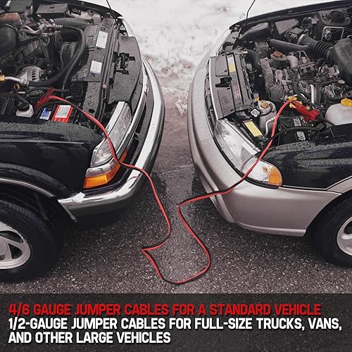 Miniatura 8 de FIERYRED Cables de puente de conexión rápida de calibre 1 de 30 pies, cables de refuerzo resistentes de 1500 A con bolsa de viaje, cable de puente