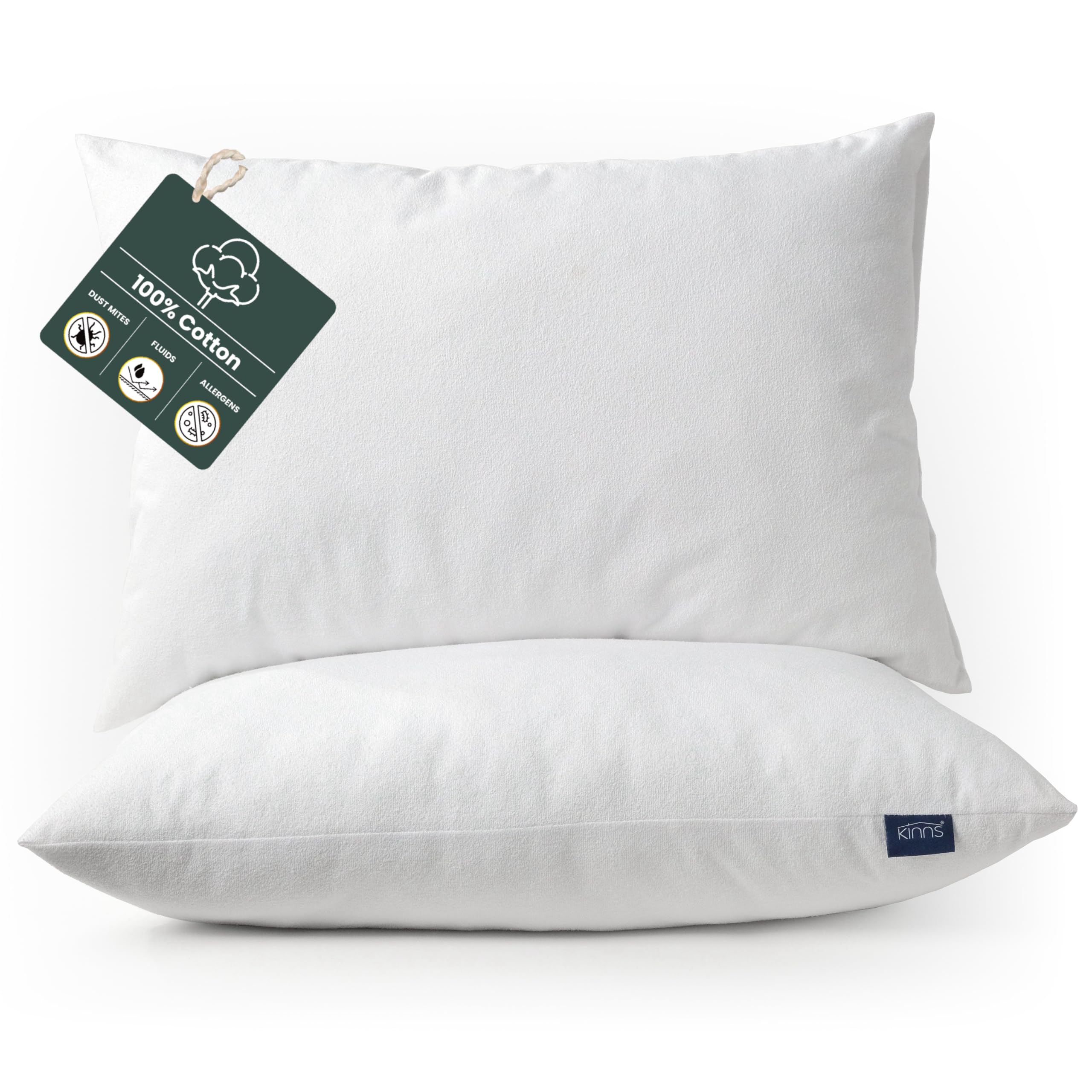 Adult Pillow Case, Zippered Waterproof Pillow Protector 50x75cm, Set Of 2