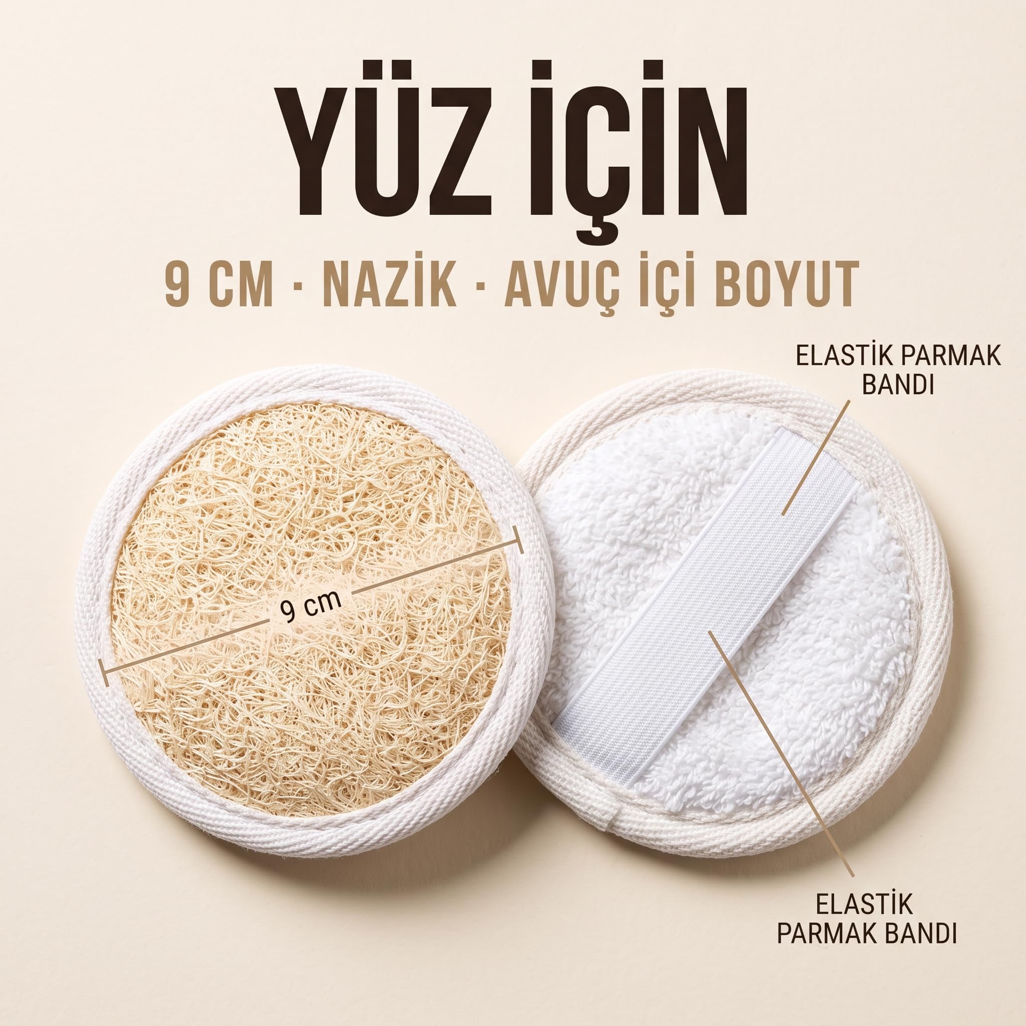 Anatolia Soap 1978 el geçmeli kabak vucut yüz 3 set beyaz kalın düz Kese, Tüm Vücud için Kirlerden ve Lekelerden Arındırır. 3'lü Set Şeklindedir.