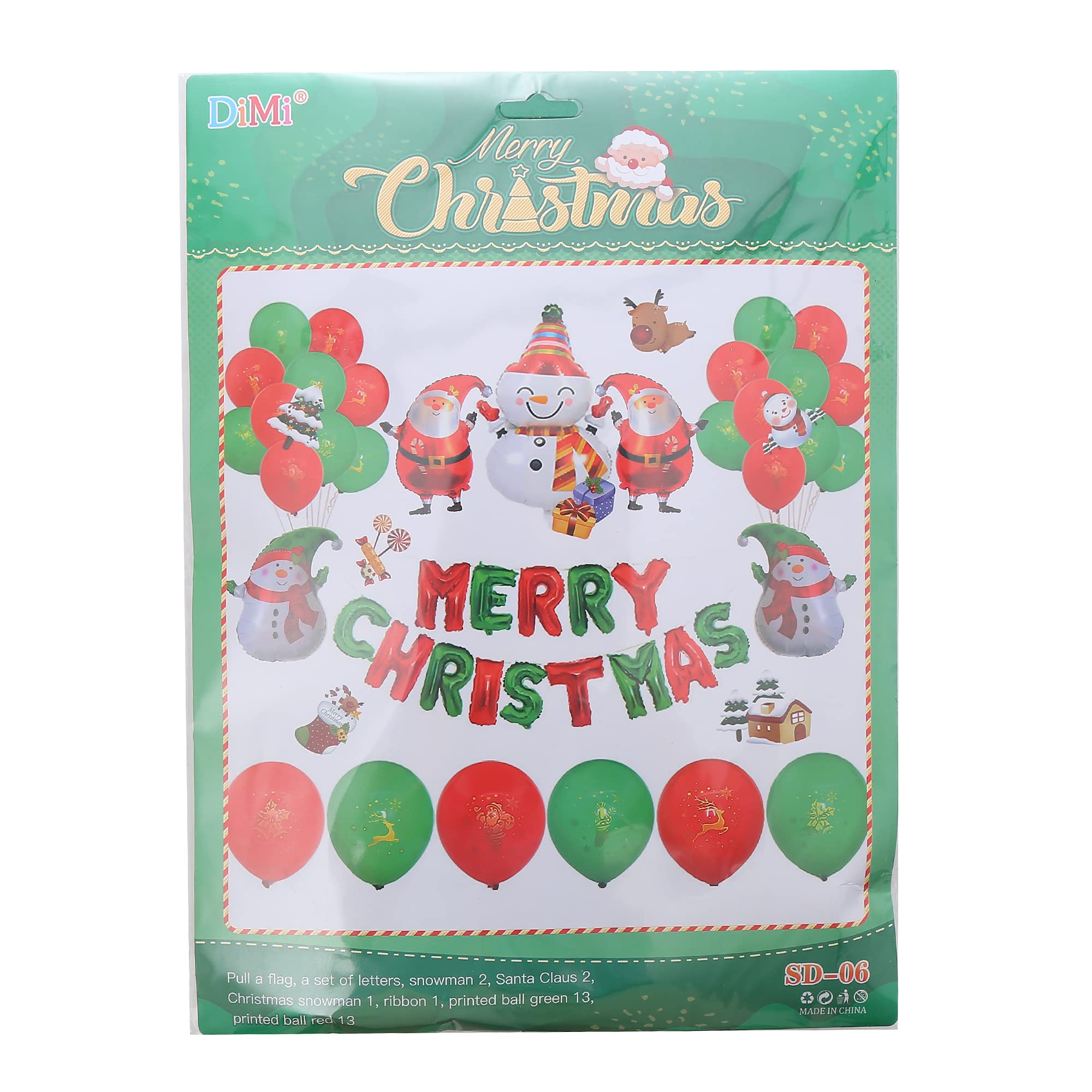 Merry Christmas Party Balloon Set All in One Pack