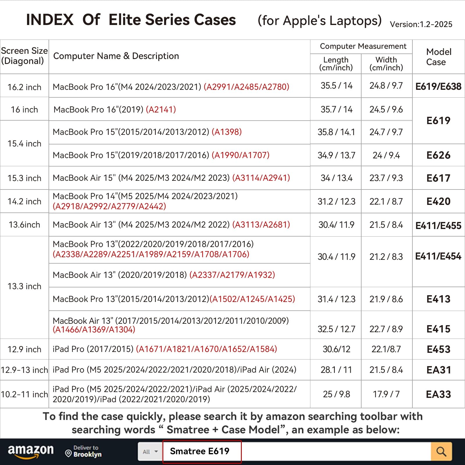 Smatree Funda para Laptop de 16 Pulgadas para MacBook Pro 2019 A2141, MacBook Pro de 16.2 Pulgadas M4 2024/M3 2023 A2991 A2780/2021 A2485, 15.4 Pulgadas 2015-2012 A1398, con Bolsillo (E619)
