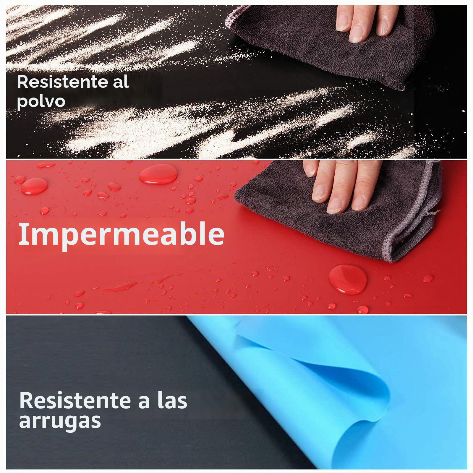 Selens 50 x 100 cm PVC Telón de Fondo 2 Piezas Background Backdrop | Impermeable Mate, para Fotografía Estudio Fotográfico Foto (Blanco y Negro)