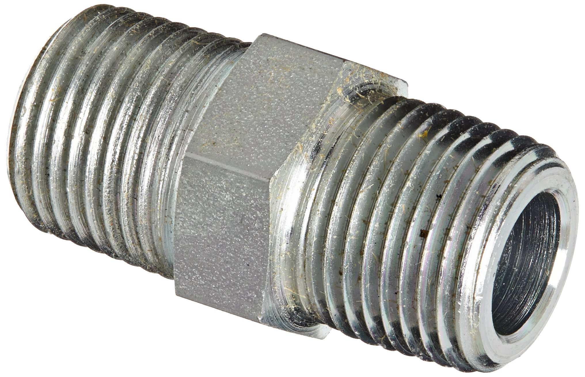 Eaton Aeroquip 2083-6-6S Steel Pipe Fitting, Hex Nipple, 3/8