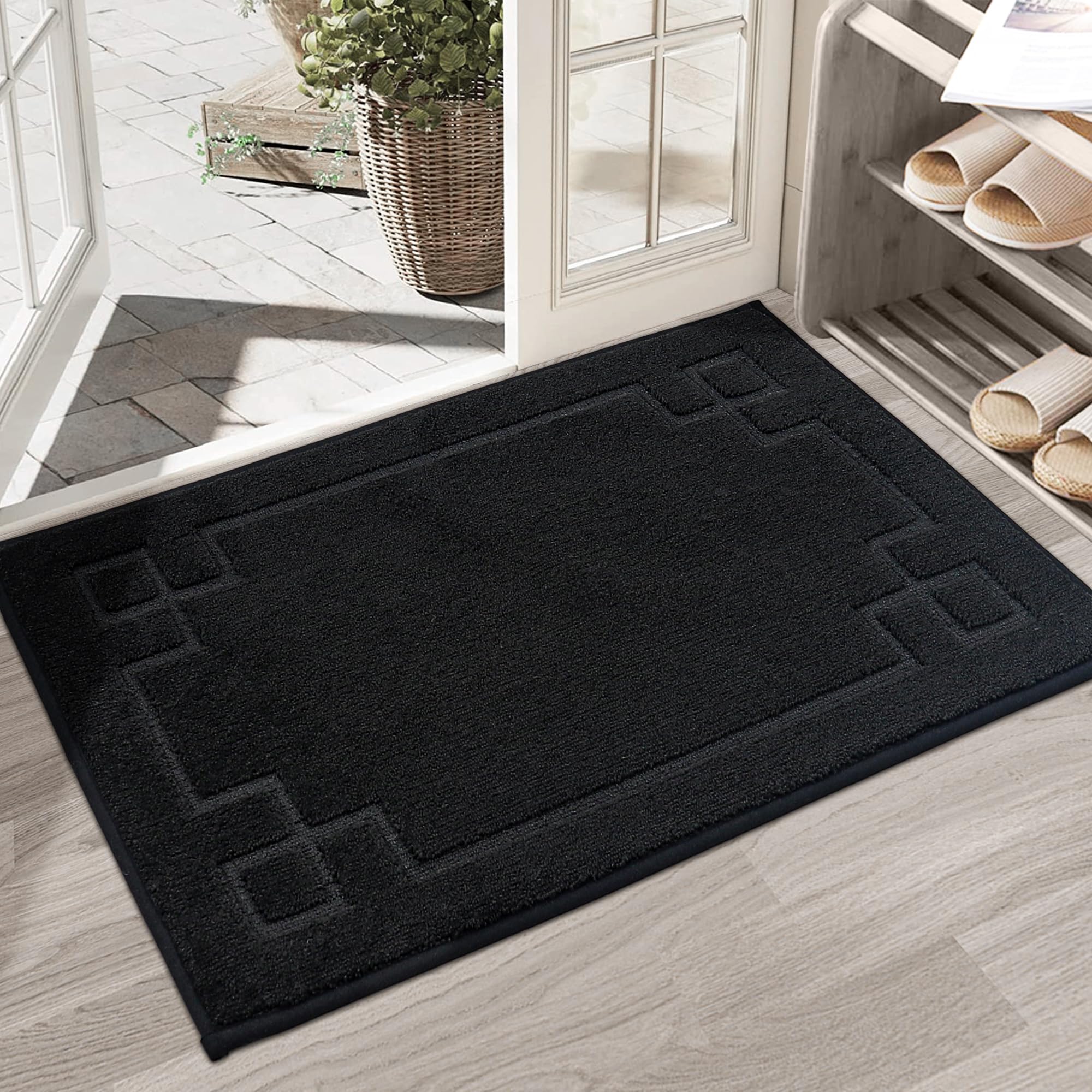 BEQHAUSE Door Mat Indoor, 50 * 80 cm Floor Mats, Non-Slip Indoor Mat Suitable for Front and Rear Doors Entrances, Corridors