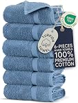 Towel Bazaar Serviettes en coton turc premium Super Soft et Absorbent (8-Piece Towel Ensemble, Moss Green)