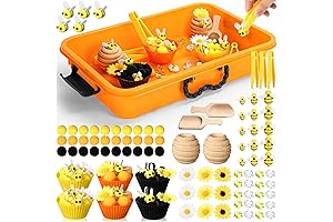 Bee Sensory Bin Filler for Valentine's Day Learning and Play