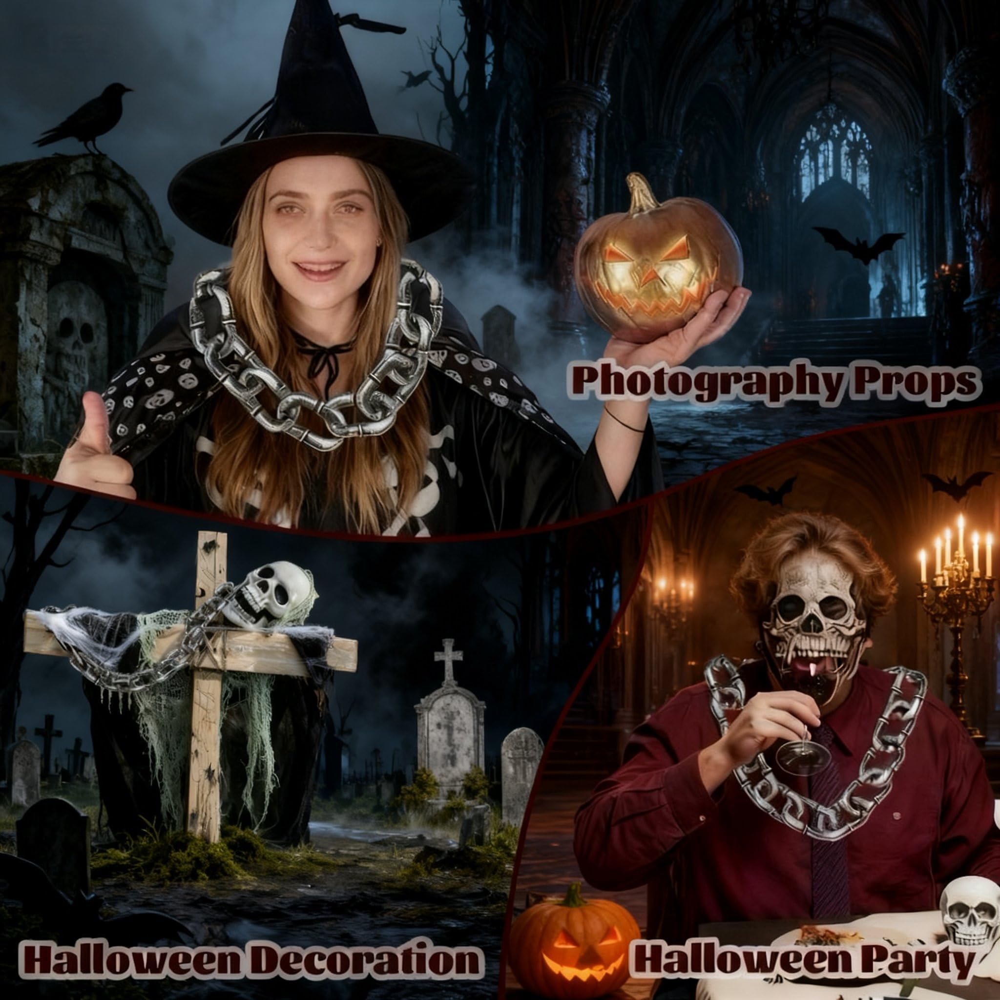 Amazon.co.jp: ハロウィンチェーン 3.2フィート ハロウィン小道具