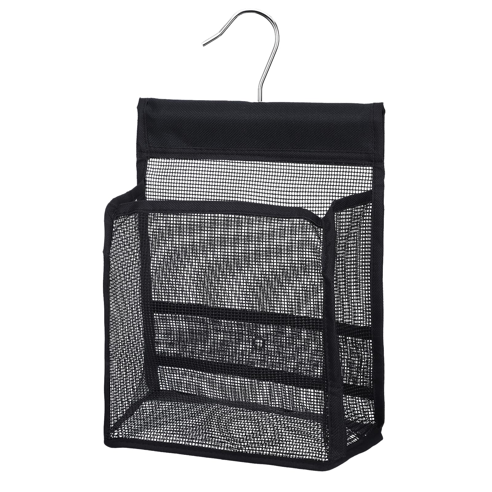 Xelsluthe Mesh Shower Caddy Hanging PVC Bathroom Storage Bag for College Dorm Gym Swimming RV And Travel Black