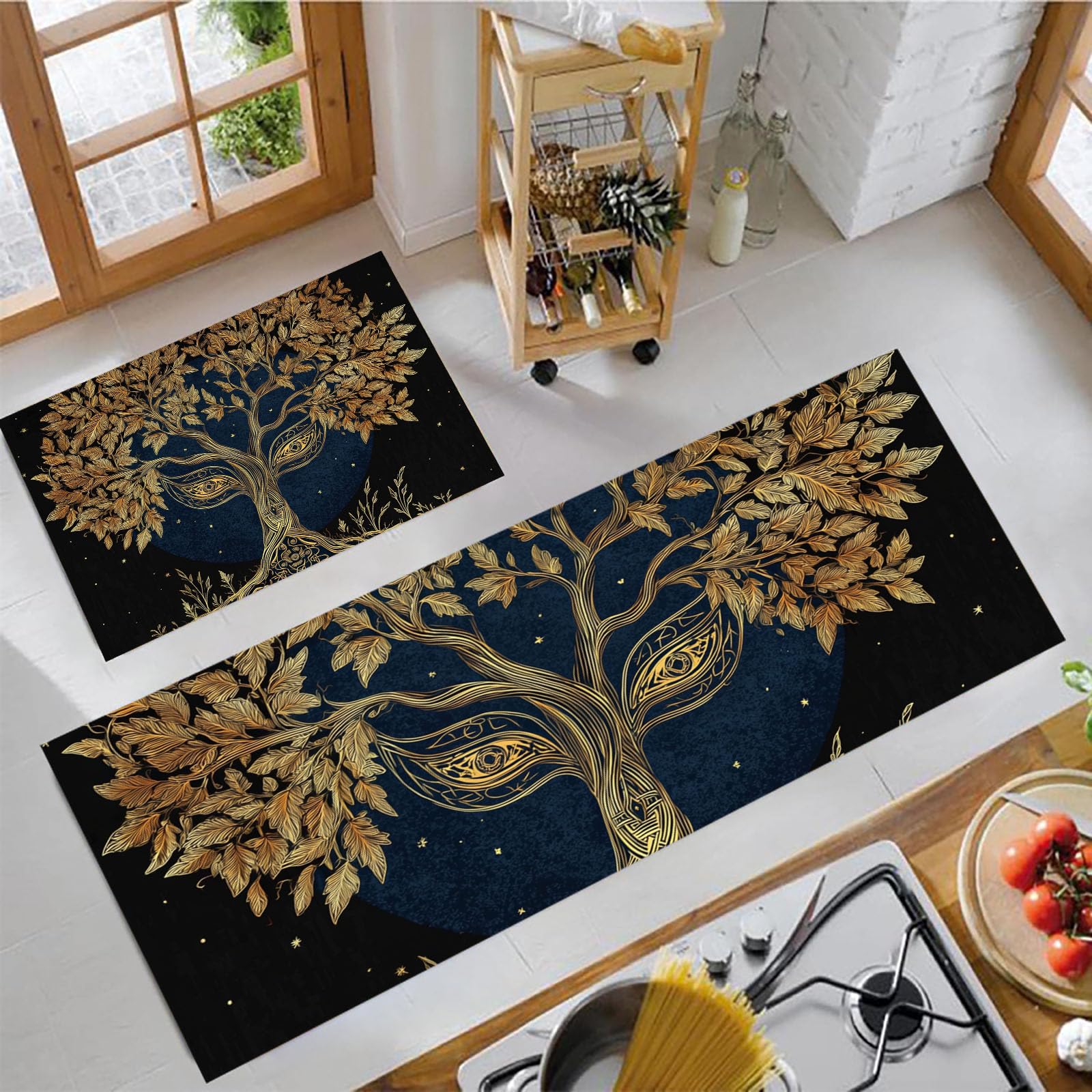 Tapis cuisine motif celtique pour couloir et entrée de maison