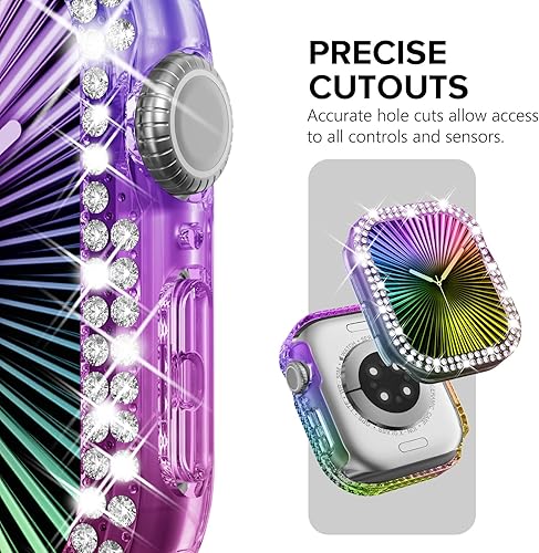 Miniatura 210 de KADES - Funda protectora brillante compatible con Apple Watch Series SE, SE 2022, 6, 5 y 4 de 44 mm, con protector de pantalla incorporado