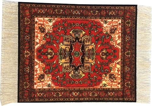 Miniatura 4 de Juego de 2 posavasos de alfombra oriental, estilo alfombra oriental, accesorios absorbentes de cocina y comedor, protección contra derrames y goteo,