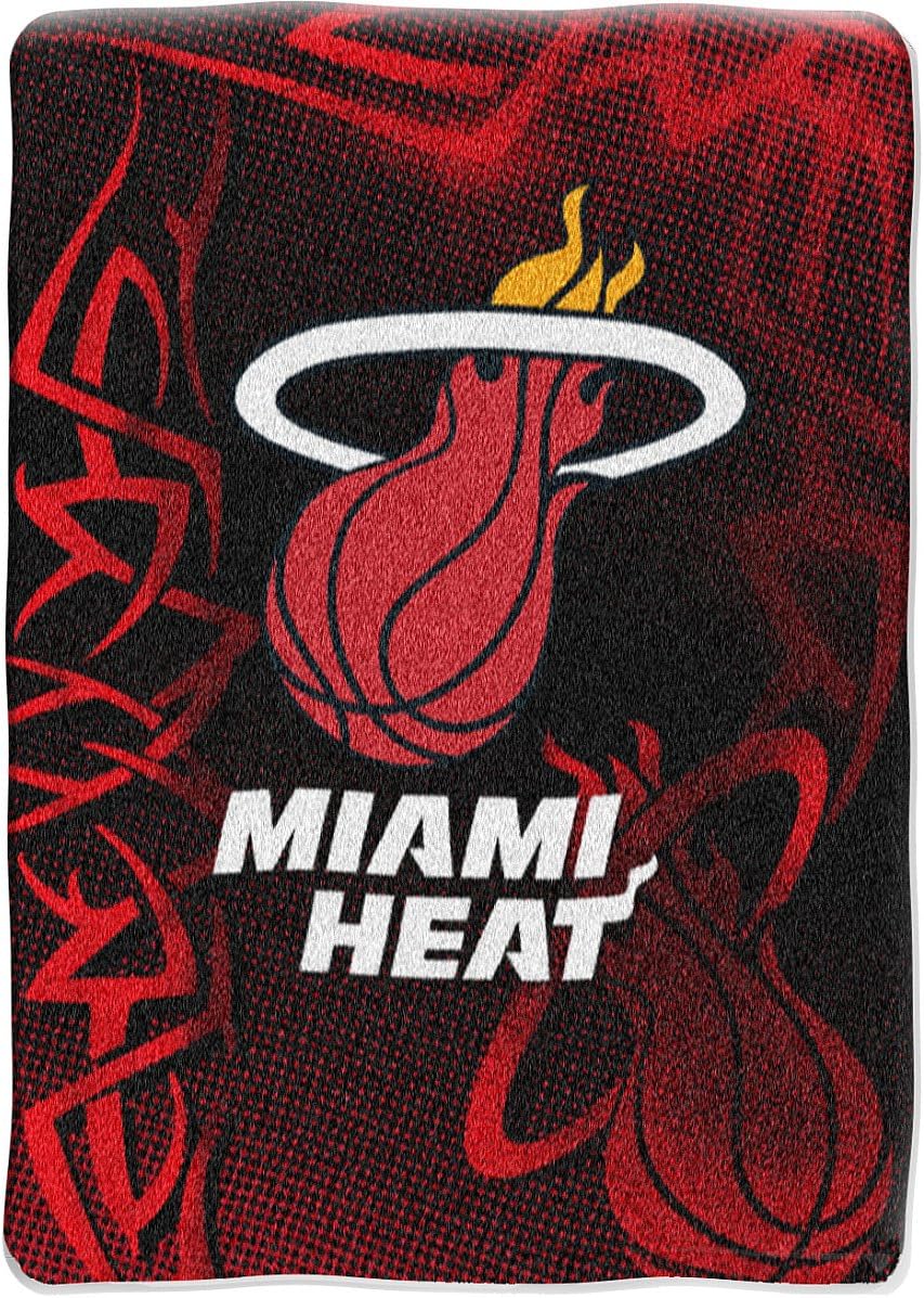 Northwest Miami Heat Raschel 80X60 Plush Blanket 60X80, Throw Blankets