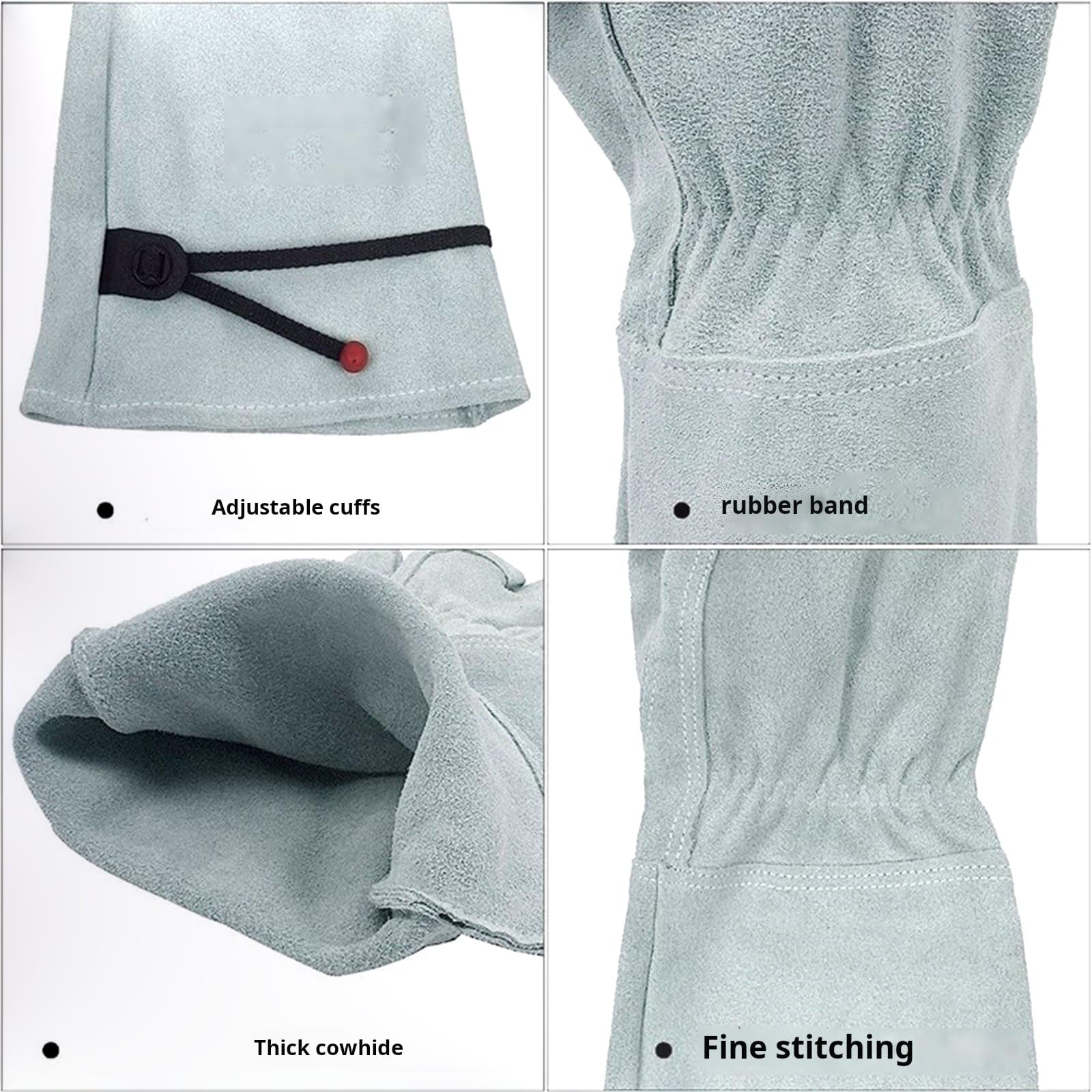 Guantes de jardinería de cuero grueso para hombres y mujeres con protección extendida contra espinas y objetos afilados