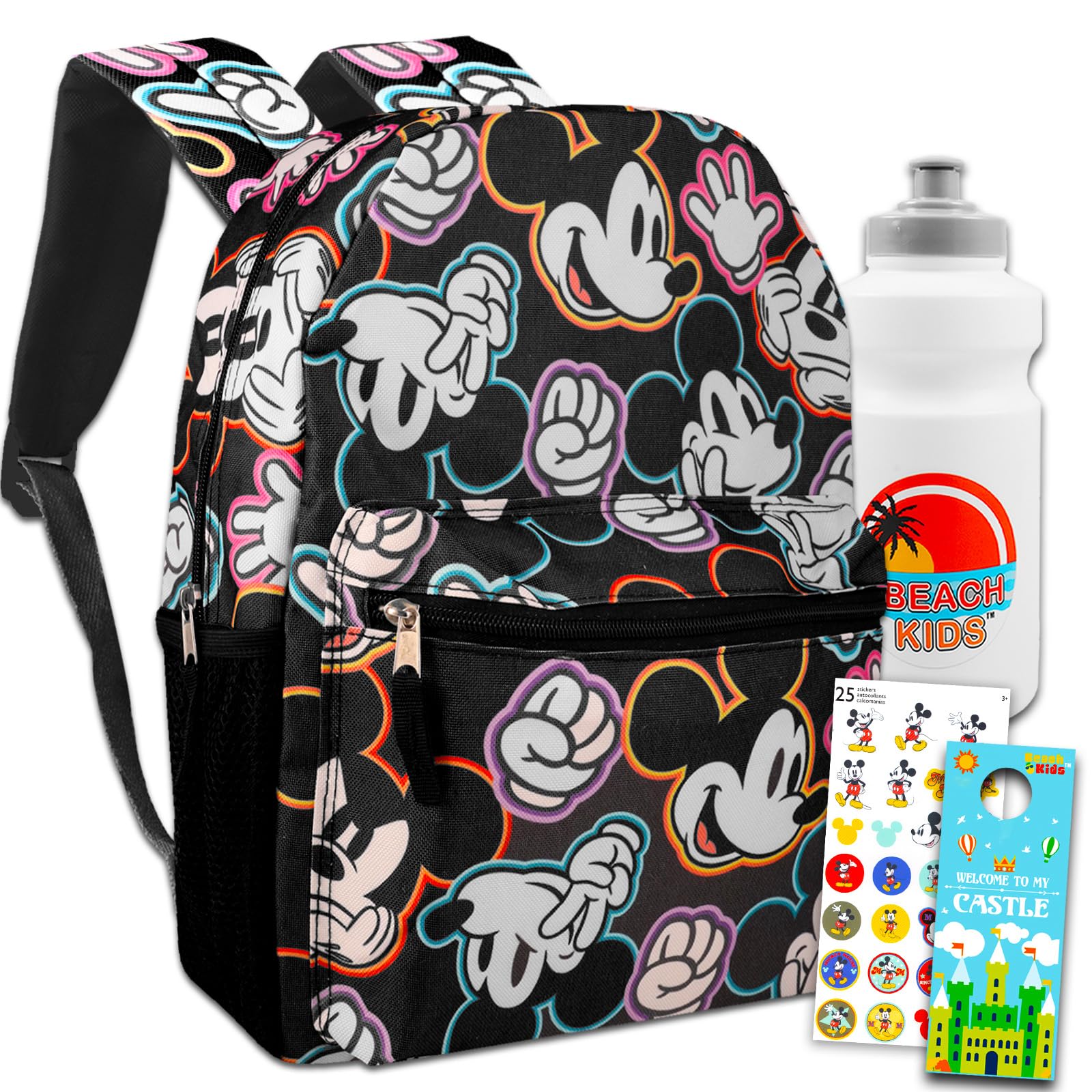 mickymouse kids backpack con zainetto e accessori