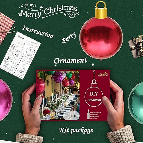 Miniatura 7 de Kit de adornos de orbe plateado de 22 pulgadas, 8 unidades, paquete de 20 adornos colgantes de gran tamaño para Navidad, Año Nuevo, decoración de