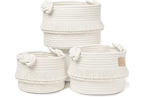 NaturalCozy Decorative Vanity Baskets: Woven Storage Bliss