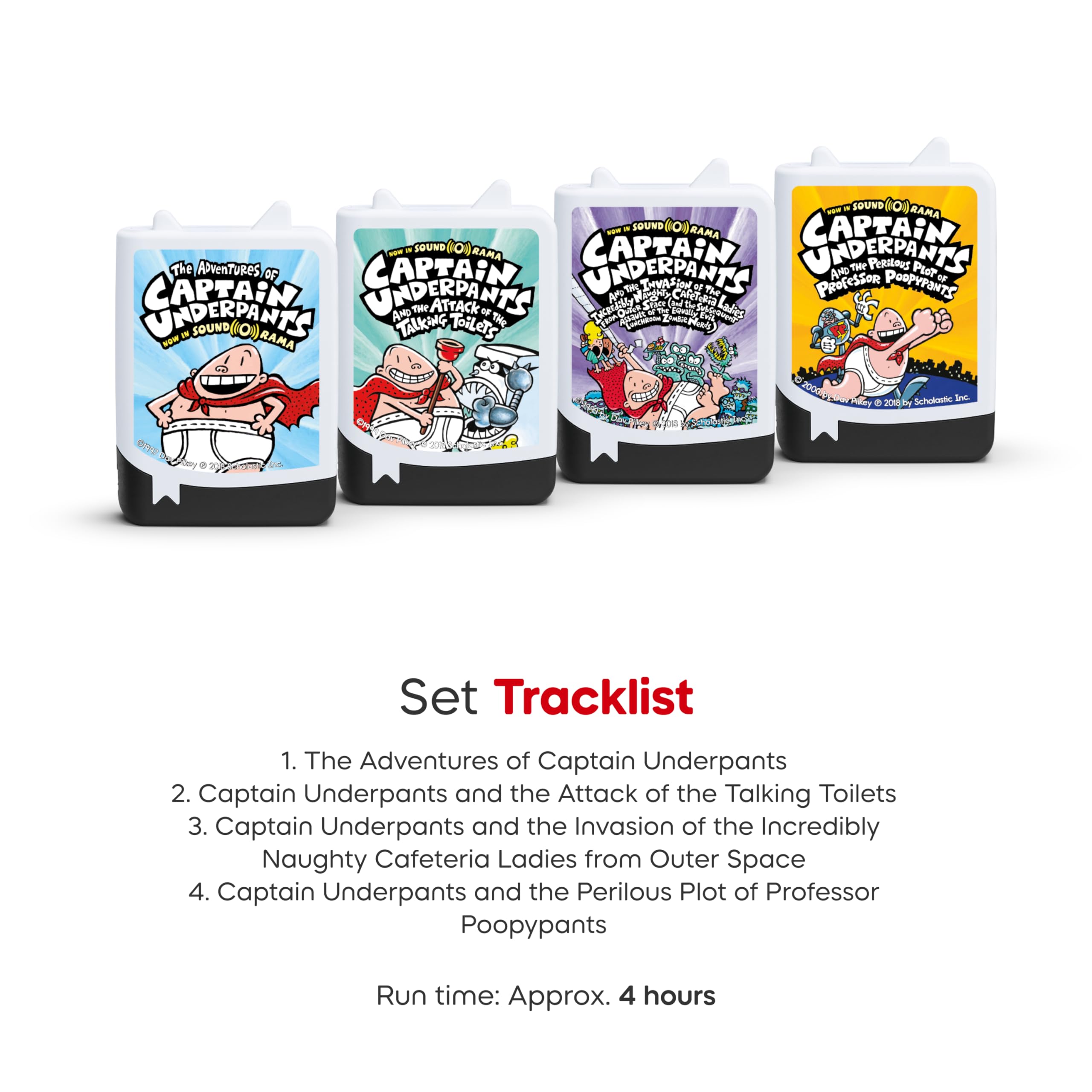 Tonies Captain Underpants Lot de 4 livres audio