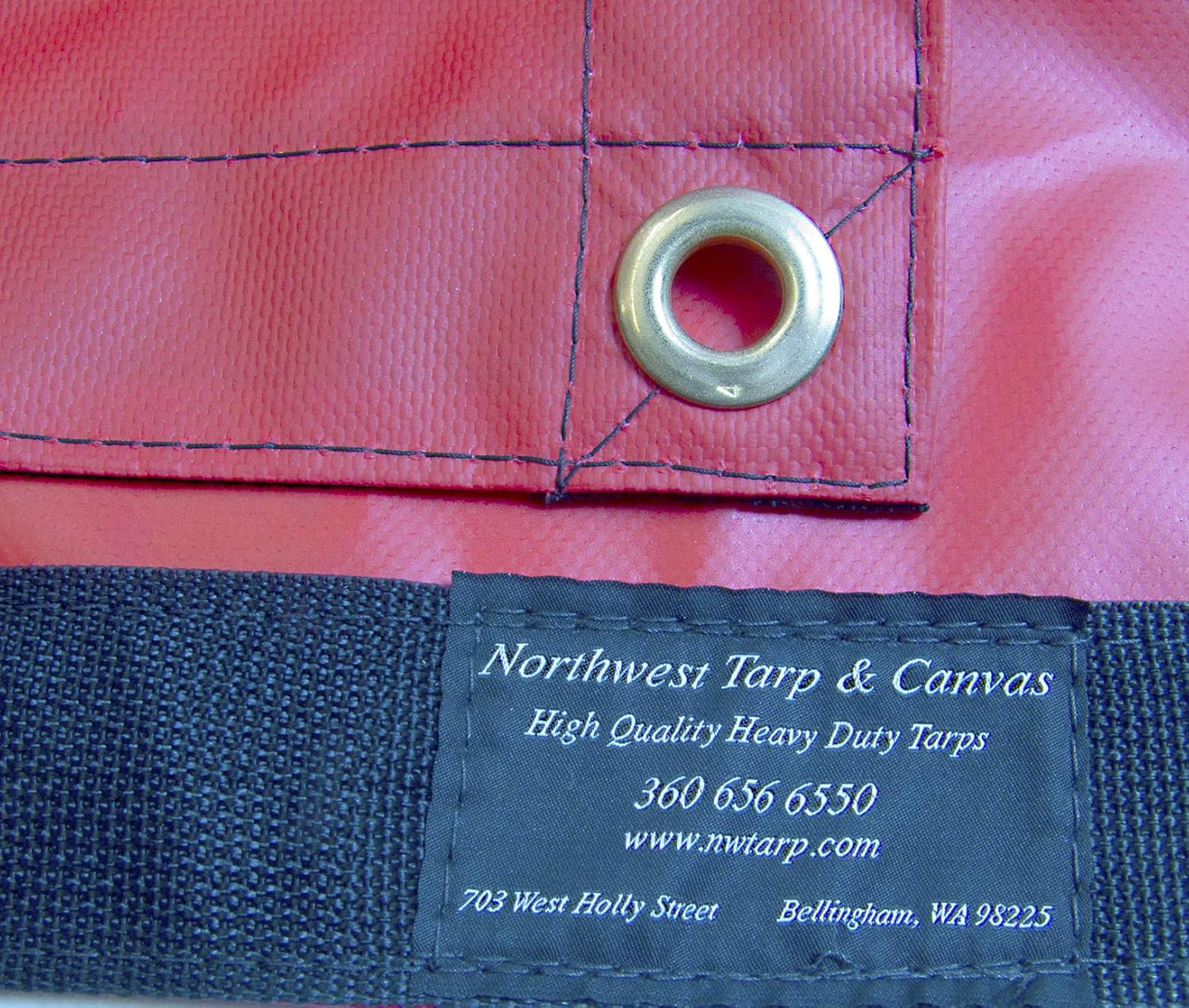 Tarp, Red, Durable, Waterproof, 10 Oz. Vinyl w/Reinforced Edges (4' X 8' Feet)