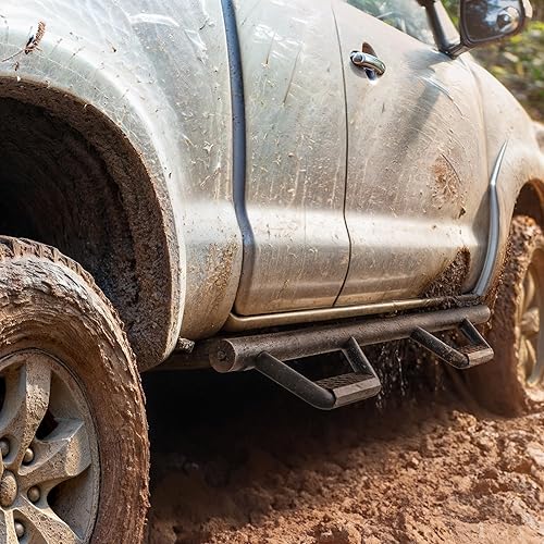 Miniatura 29 de YITAMOTOR - Estribos de 6.5 pulgadas compatibles con Chevy Silverado 2019-2025/GMC Sierra 1500 Crew Cab, 2020-2025 2500HD 3500HD, estribos