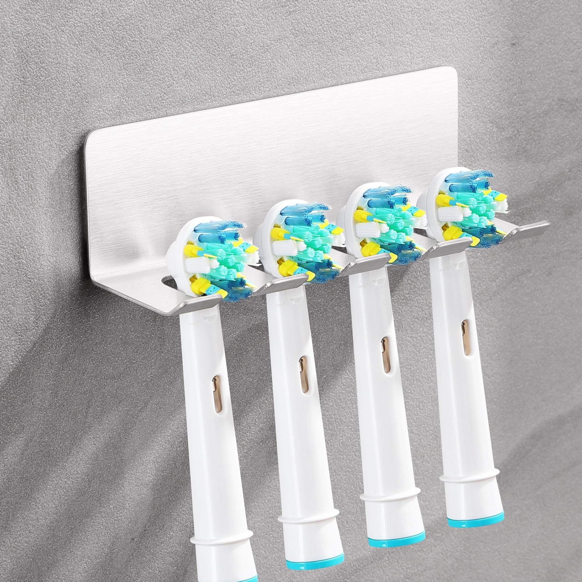 Support Murale Pour Brosse à Dents Électrique - 2 Pièces Autocollantes - Compatible Oral-B, Philips - Salle De Bain