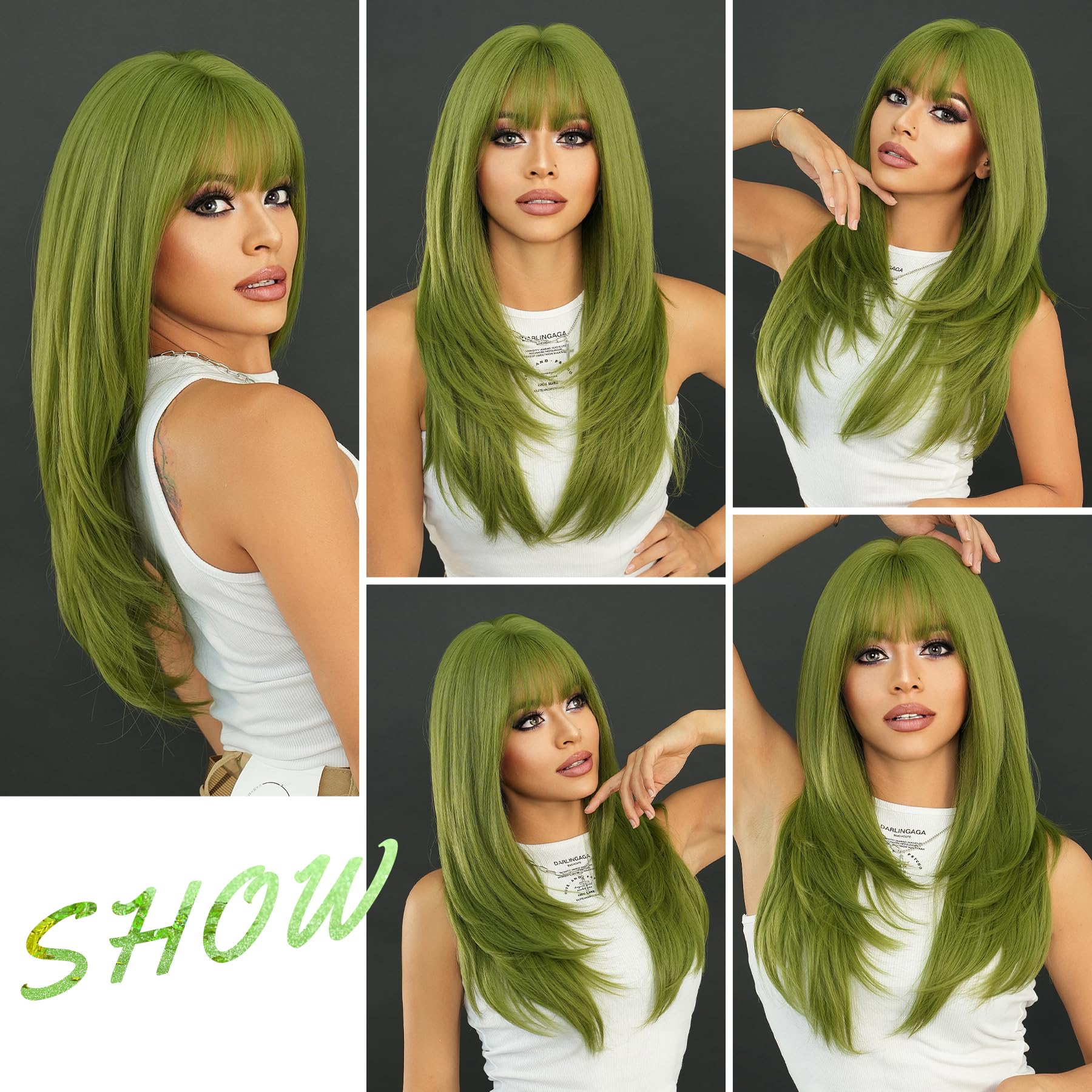 Synthetic Long Layered Straight Hair Wig with Bangs for Daily Party Costume Sfa1fe909d18a49b59cff26427dfc1  main image 3