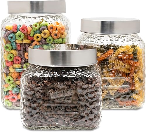 American Atelier Tarros de vidrio martillados, juego de 3 piezas, Main Street