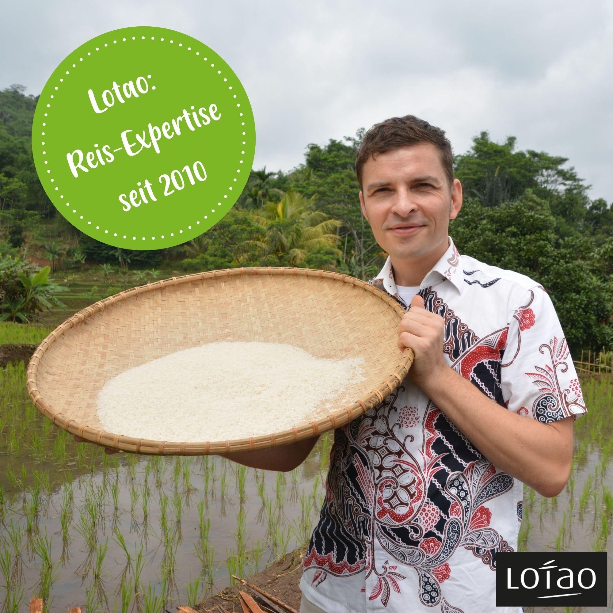 Lotao Bio-Jasmin Reis Vollkorn (4x 500g) | Reis-Klassiker im Vorteilspack | körnig, duftig & nussiger Geschmack, vielseitig einsetzbar | nachhaltig, vegane und vegetraische Küche, hochwertig