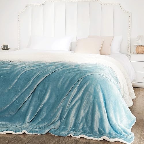 StangH Manta Sherpa tamaño King para bebés, manta de cama cálida para invierno súper suave y mullida, manta de franela de microfibra de forro polar