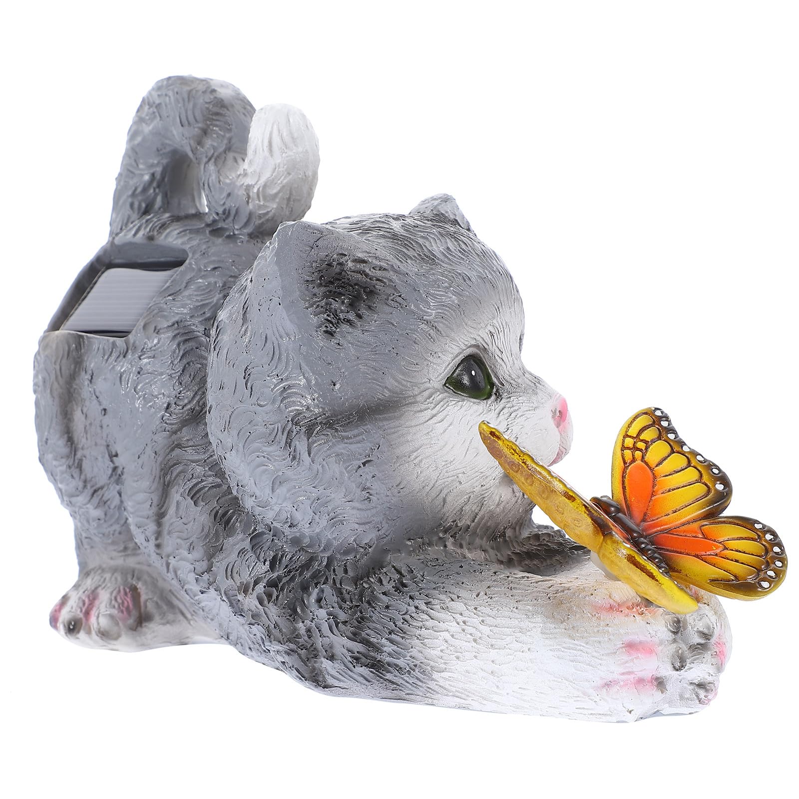 Abaodam Lebensechte Katzenfigur aus Kunstharz, Realistische Deko für Garten | Künstliches Modell, Dekorative Statue für Sammler und Tierfreunde, Kompakte Form für Passende Bereiche