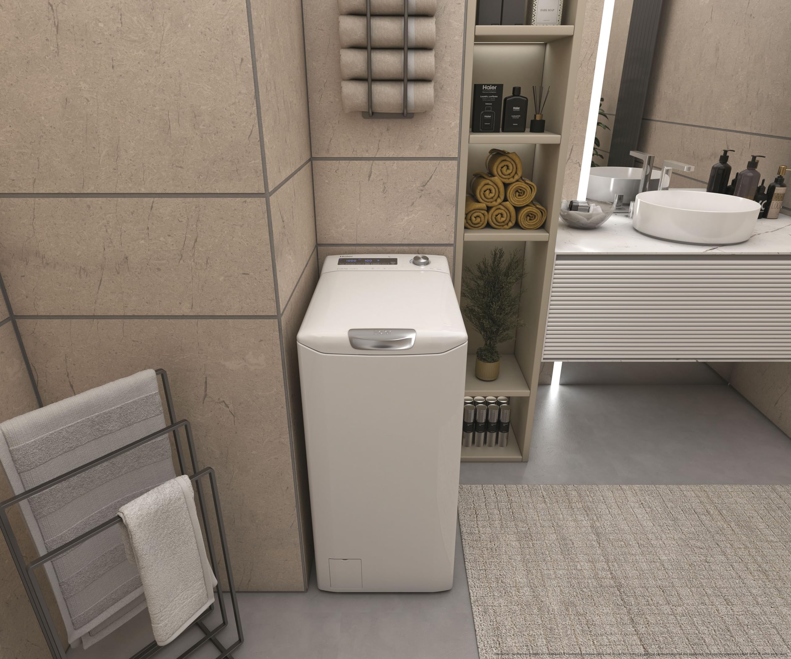 Haier RTXSG28TMC5/1-37 Lavadora carga superior 8KG, 5 Ciclos de Vapor, Motor Inverter, Tratamiento Antibacterias, 1200RPM, Fin Diferido, Apertura suave, Detector automático de KG, 16 programas, Blanco